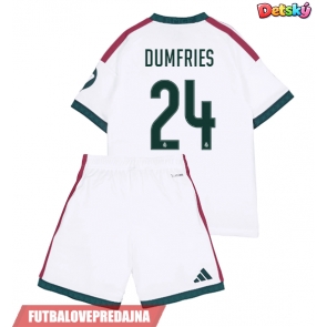 Lacne Dětský Futbalové dres Real Madrid Denzel Dumfries #24 2026-27 Krátky Rukáv - Domáci (+ trenírky)